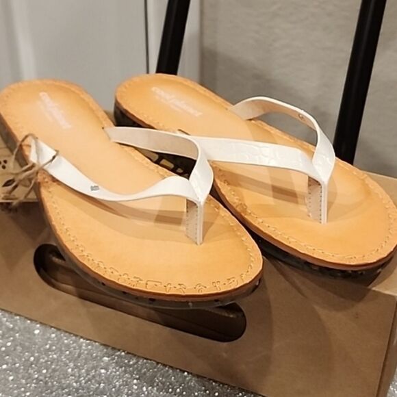 Steve Madden Cool Planet Planet Slip-On Open Toe Flats- White Croc - Picture 6 of 7